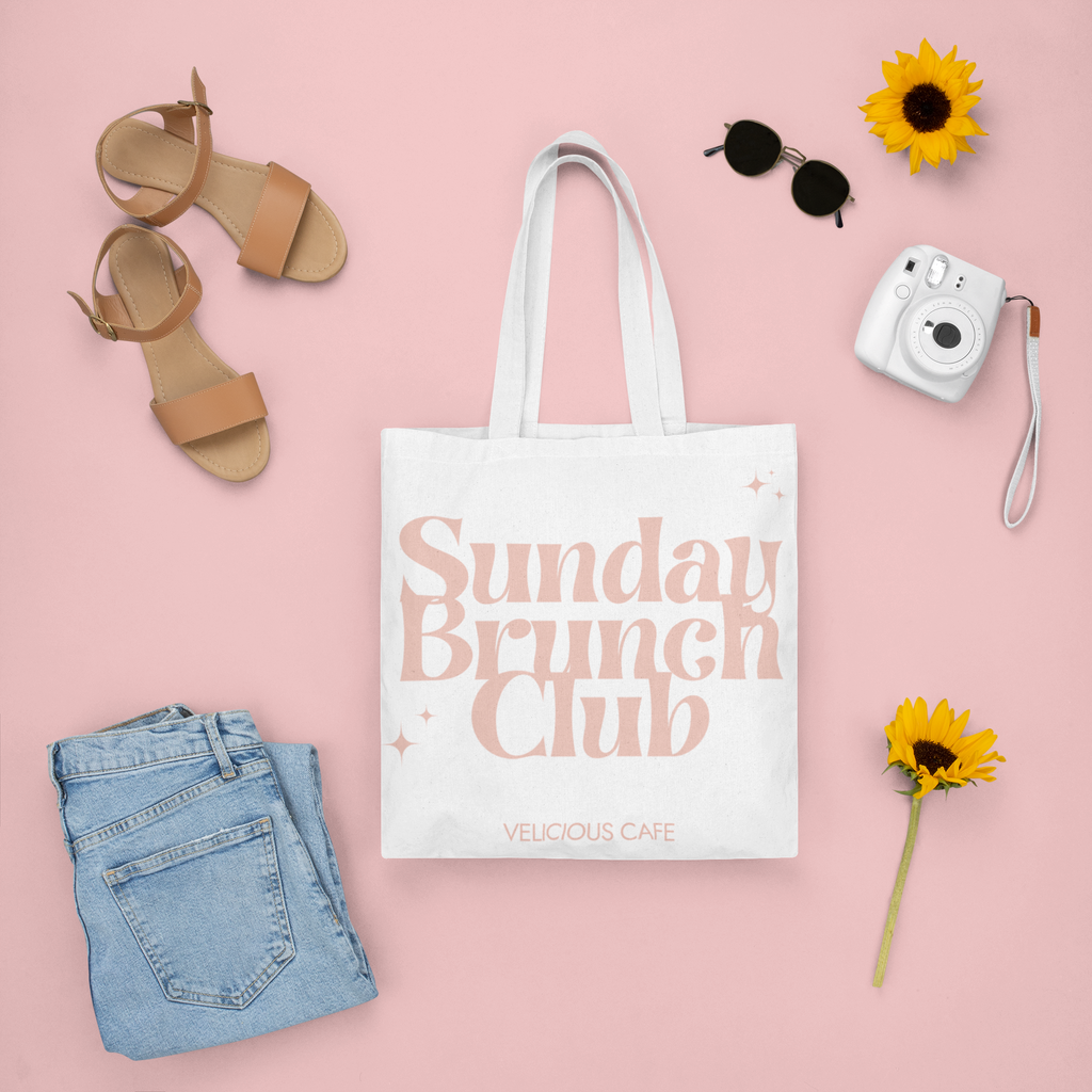 Sunday brunch tote bag